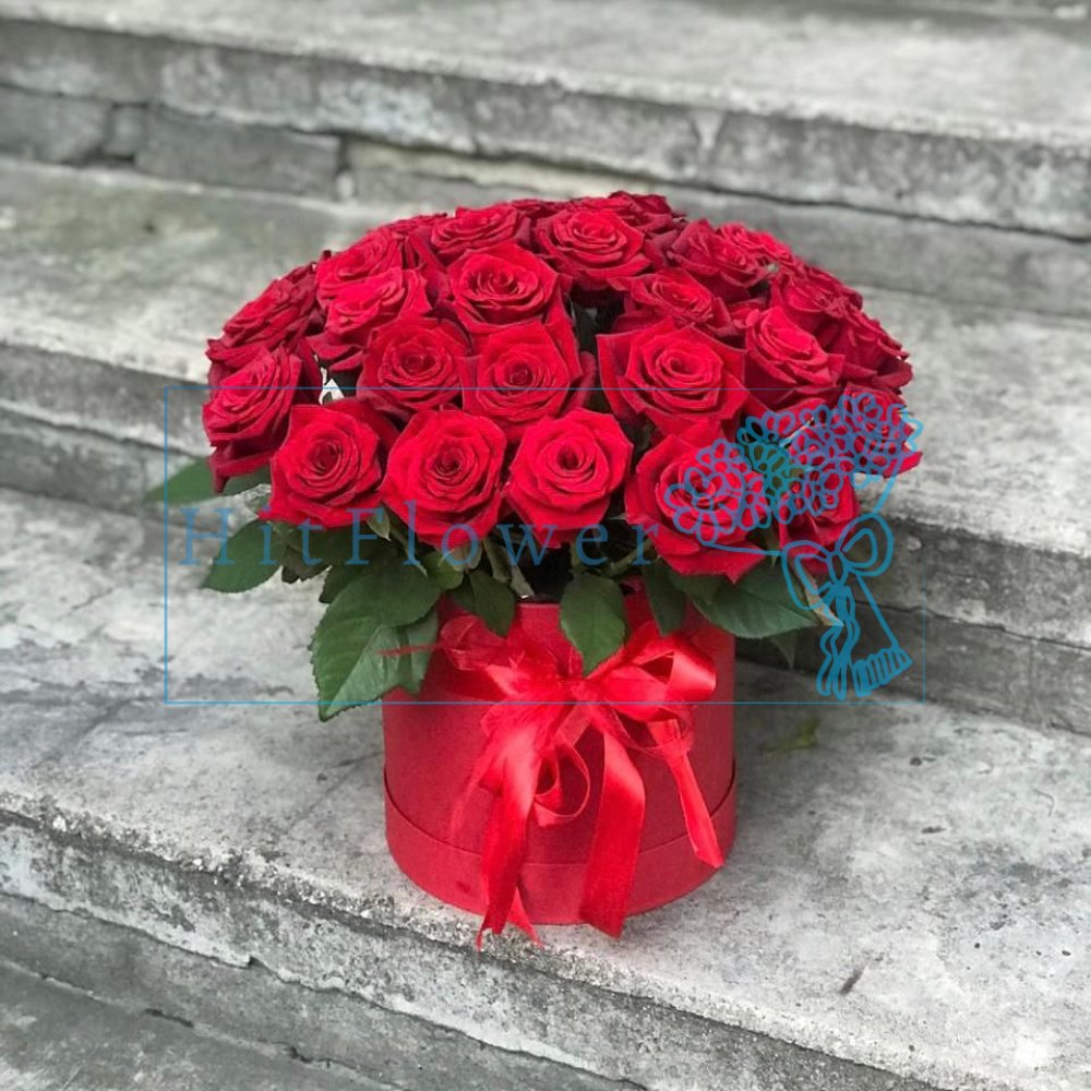 Композиция из живых цветов Модерн Цветочная композиция из Розы