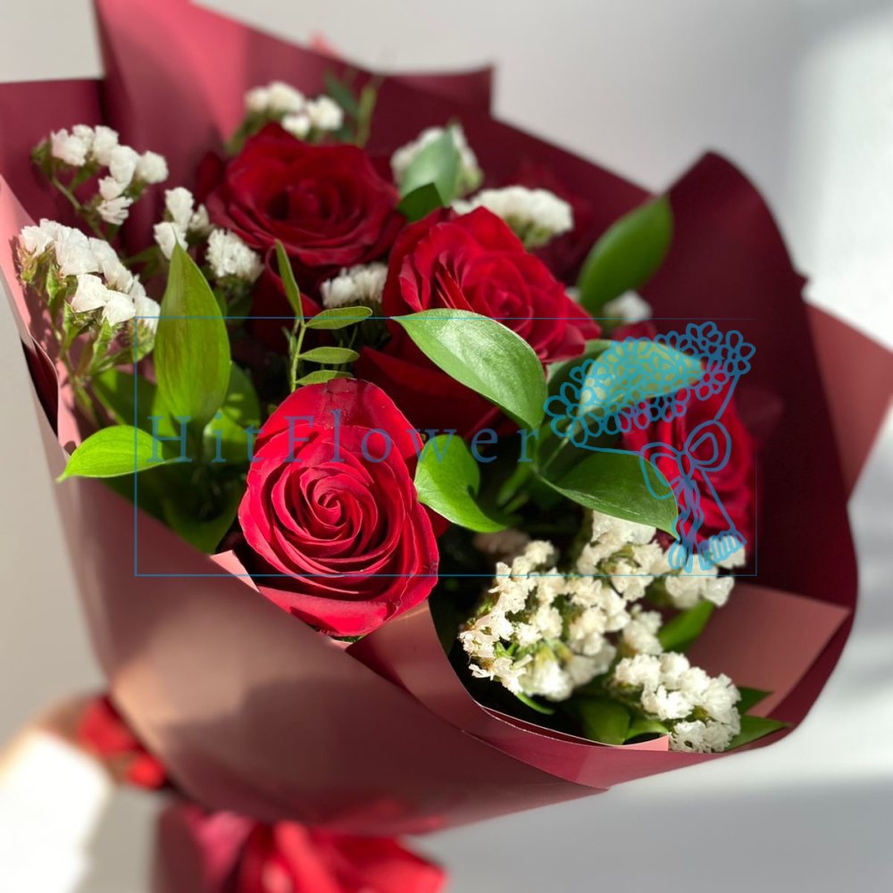 Букет цветов Хлопья радости Букет цветов из: Розы